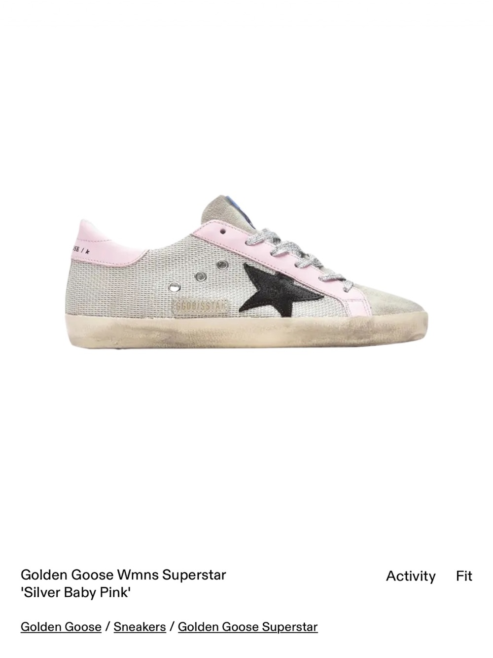 Golden Goose Women's Superstar Sneaker - Silver Baby Pink